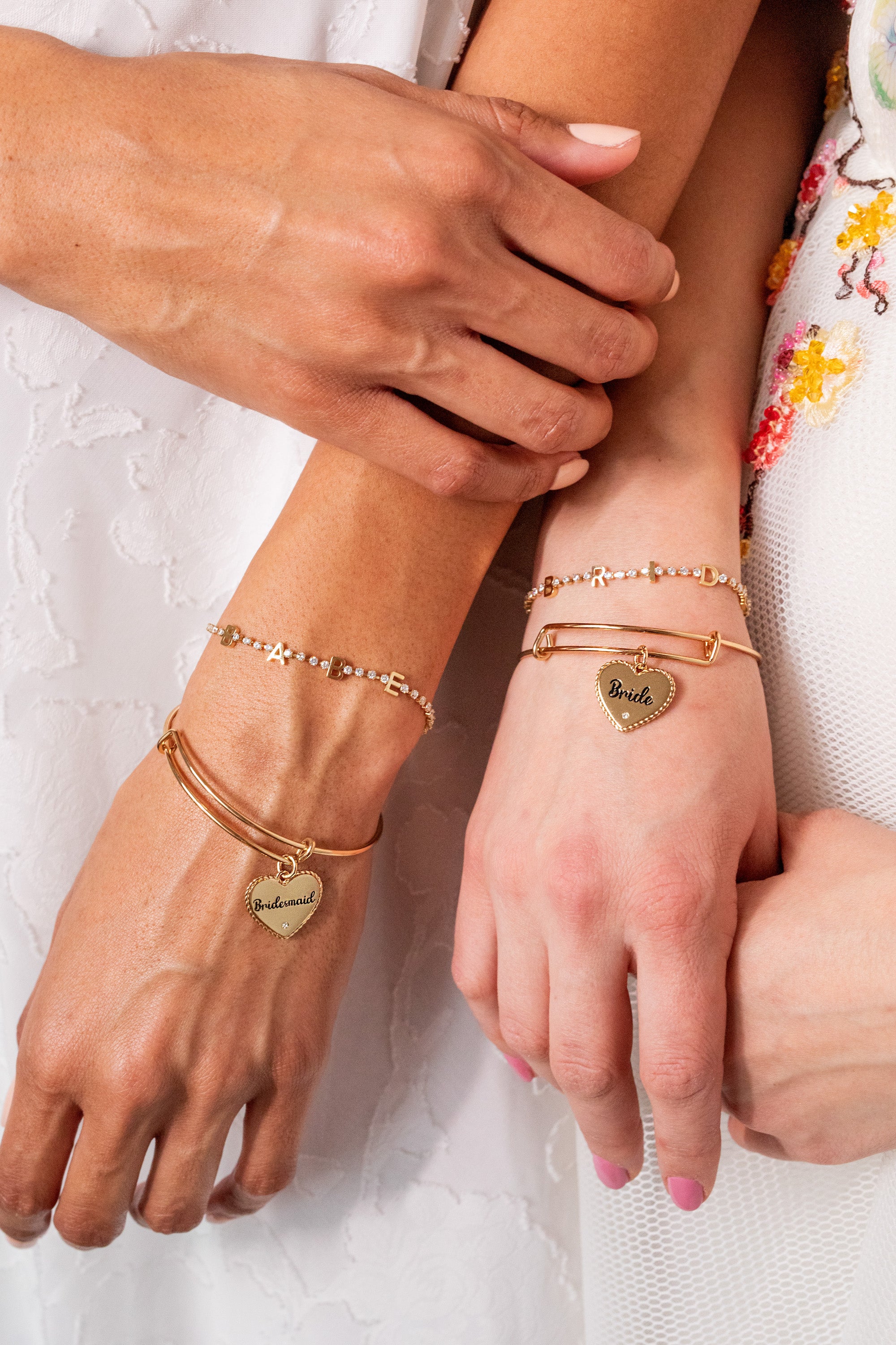 Elegant Bridesmaid Heart Bangle Bracelet - Sterling Silver or Gold Plated Jewelry Gift for Wedding Party, Bachelorette & Special Occasions | Perfect for Bridal Shower, Anniversary & Valentine's Day