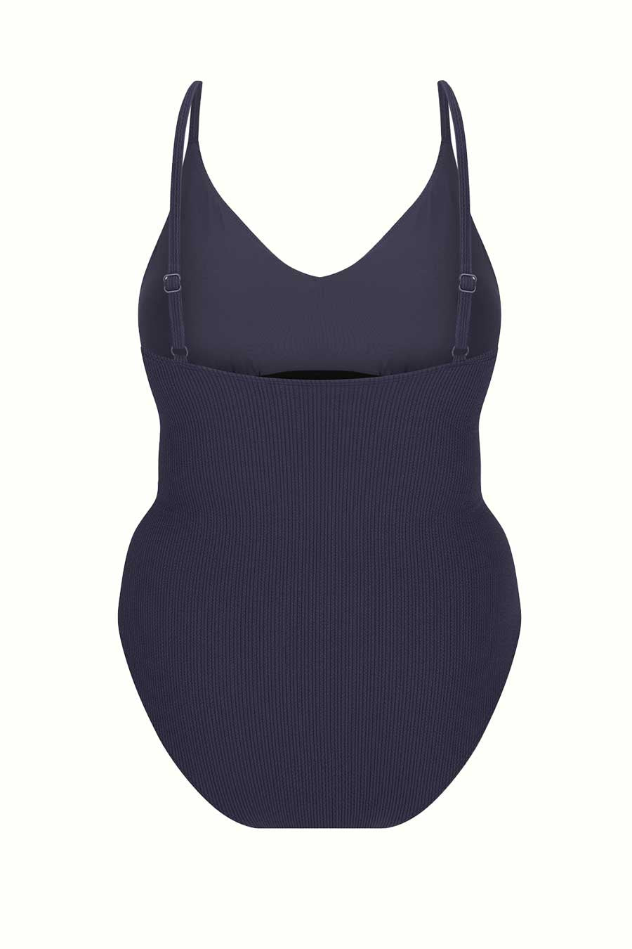 Coolum Core Support One Piece Swimsuit - Navy Textured Bathing Suit for Women, Comfortable & Stylish Swimwear for Beach, Pool, and Vacation