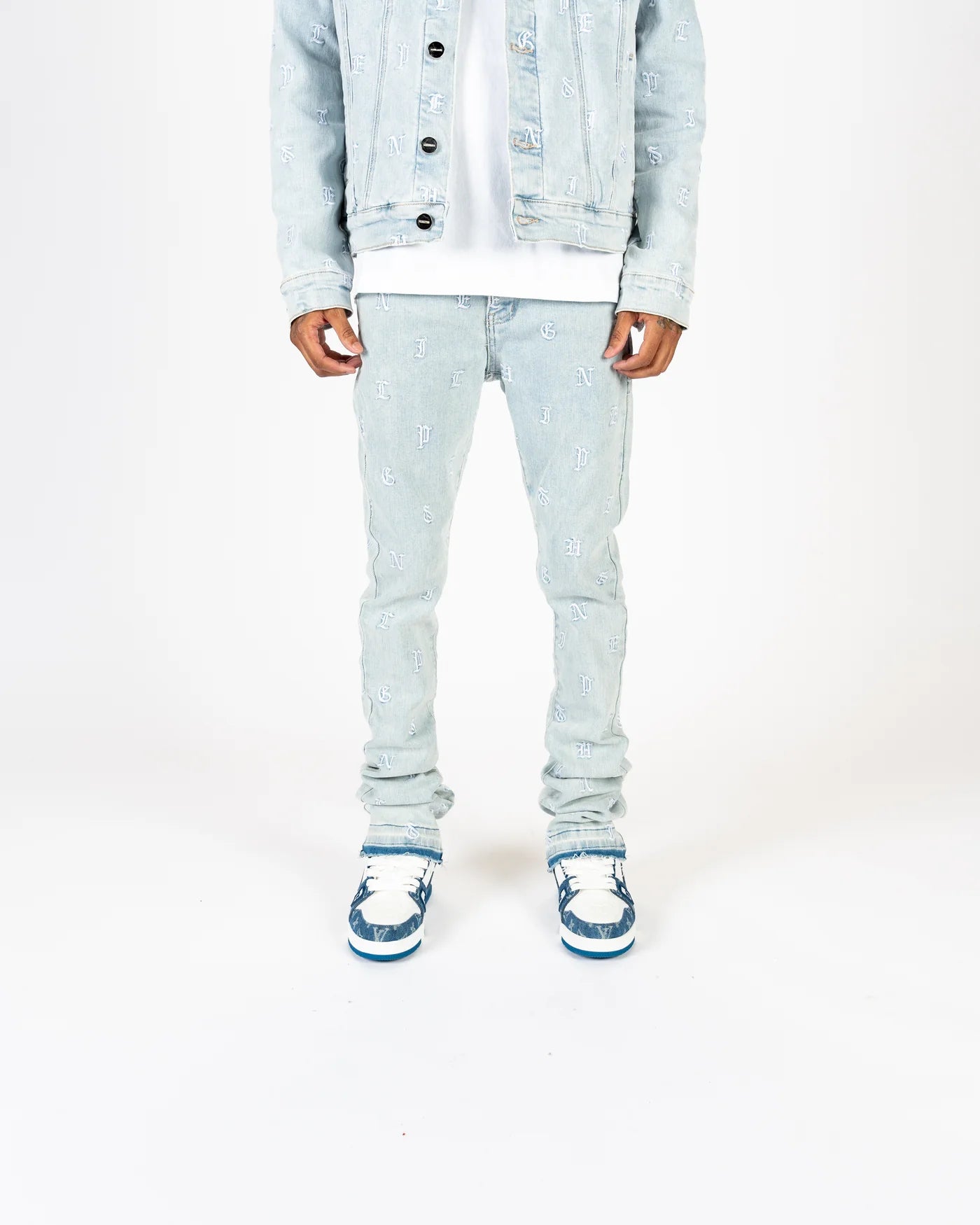 PHEELINGS SOUL STAMPED DENIM JACKET for Women - Vintage Distressed Denim Coat with Unique Embroidery - Perfect for Casual Outfits, Music Festivals & Streetwear Fashion