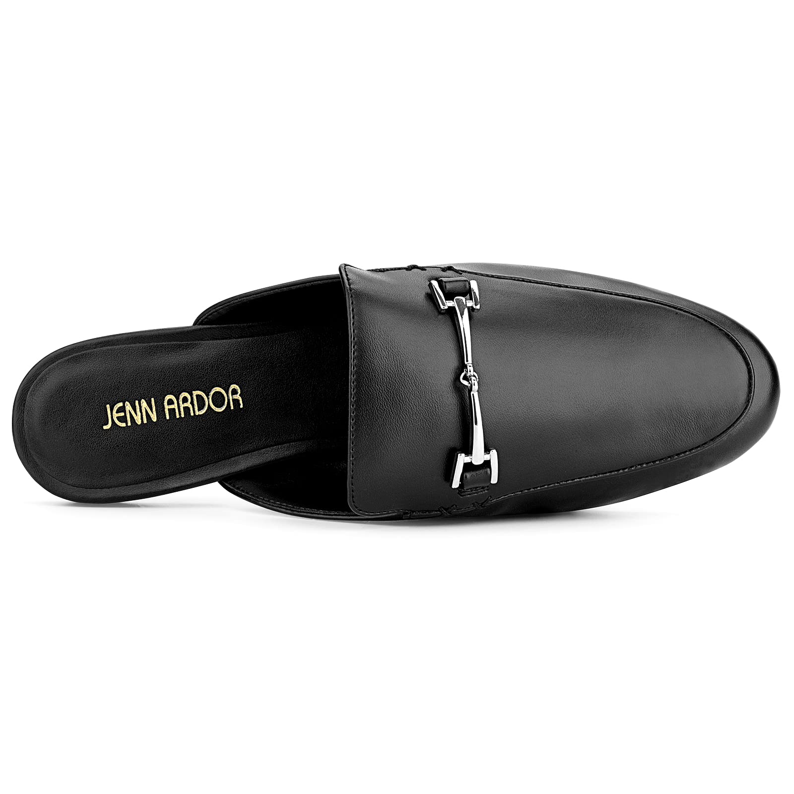JENN ARDOR Women's Pointed Toe Mules - Slip On Backless Loafers with Low Heel for Work & Casual Wear | Comfortable Flats for Office, Home & Everyday Use