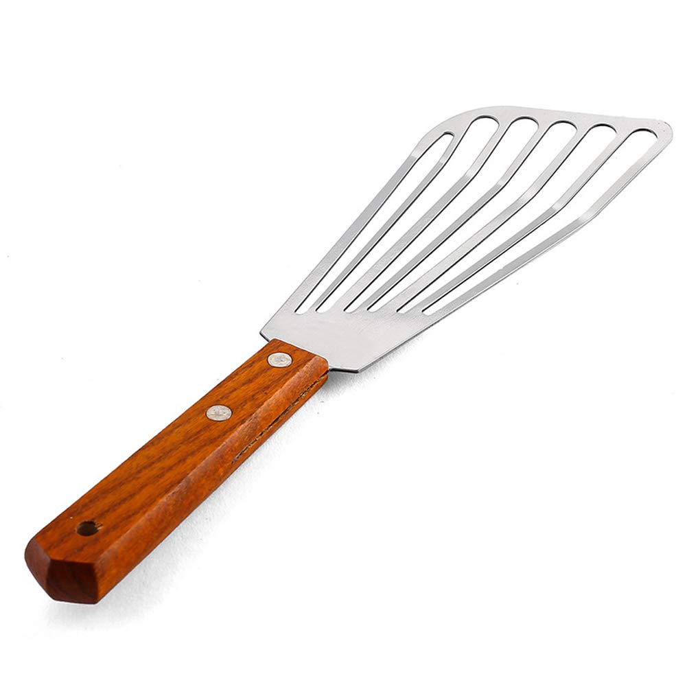 Stainless Steel Fish Spatula - 1 Piece Non-Stick Frying Shovel for Cooking, Flipping & Serving - Perfect for Grilling, Pan Frying Fish & Kitchen Use