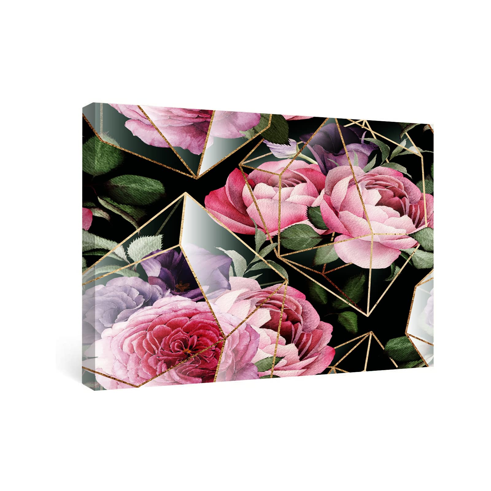 Tropical Floral Canvas Wall Art - Farmhouse Decor for Living Room & Kitchen