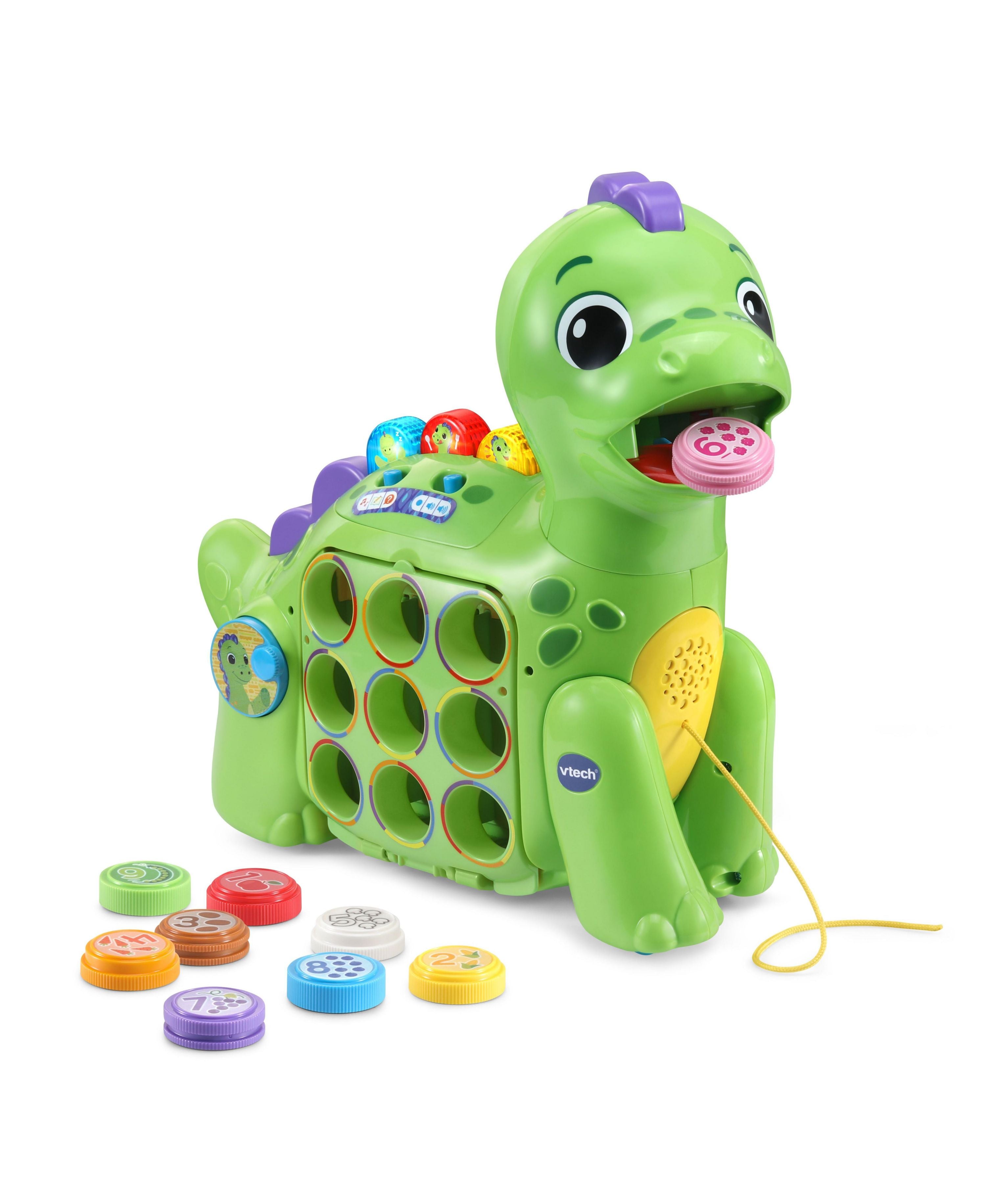 Chompers the Number Dino - Interactive Learning Toy for Kids | STEM Educational Counting Game | Green Dinosaur Math Toy for Preschool & Kindergarten Classroom Activities