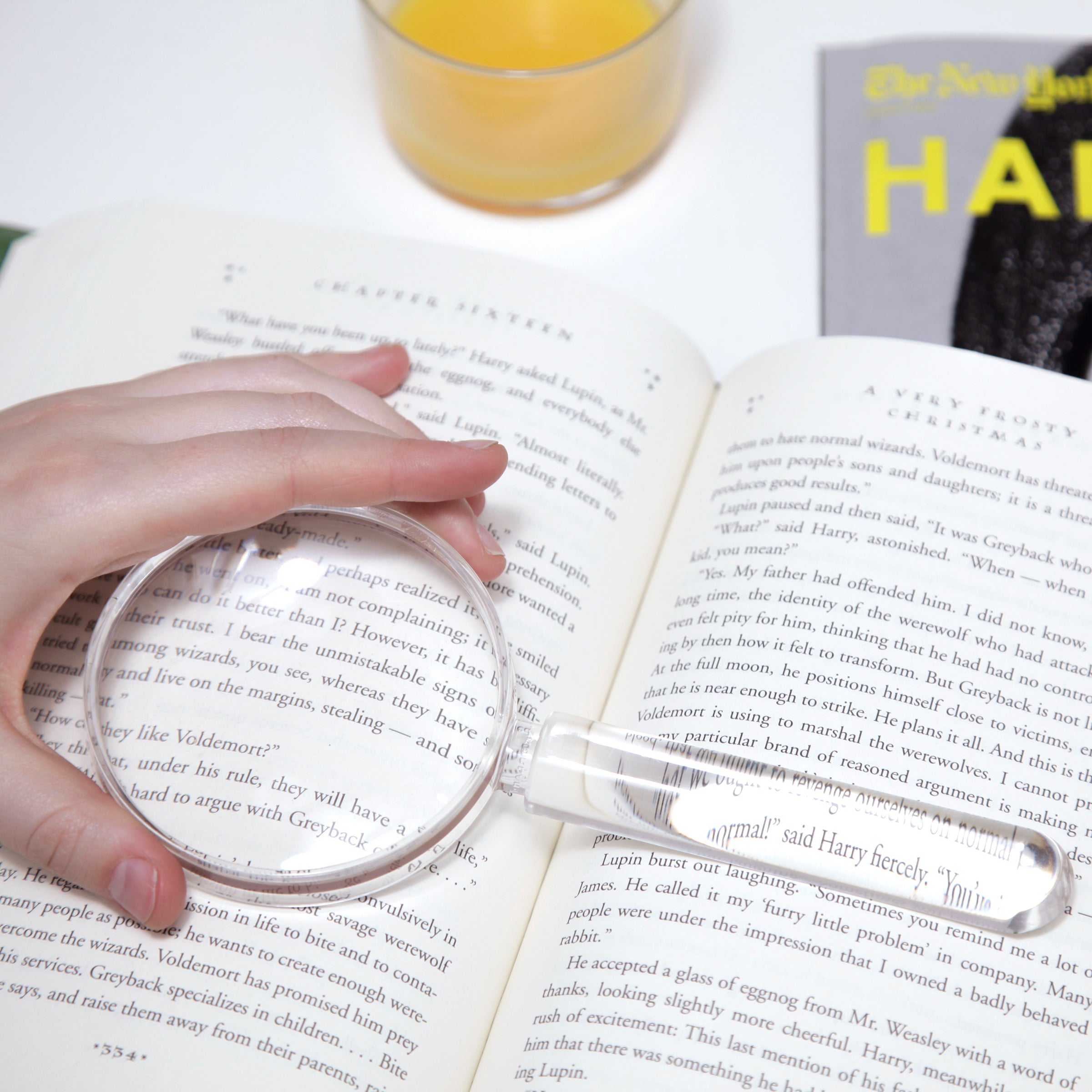 2 in 1 Magnifying Glass with Light - 3X & 45X Magnification, Hands-Free Reading Magnifier for Seniors & Hobbyists - Perfect for Reading Small Print, Jewelry Making, and Coin Collecting