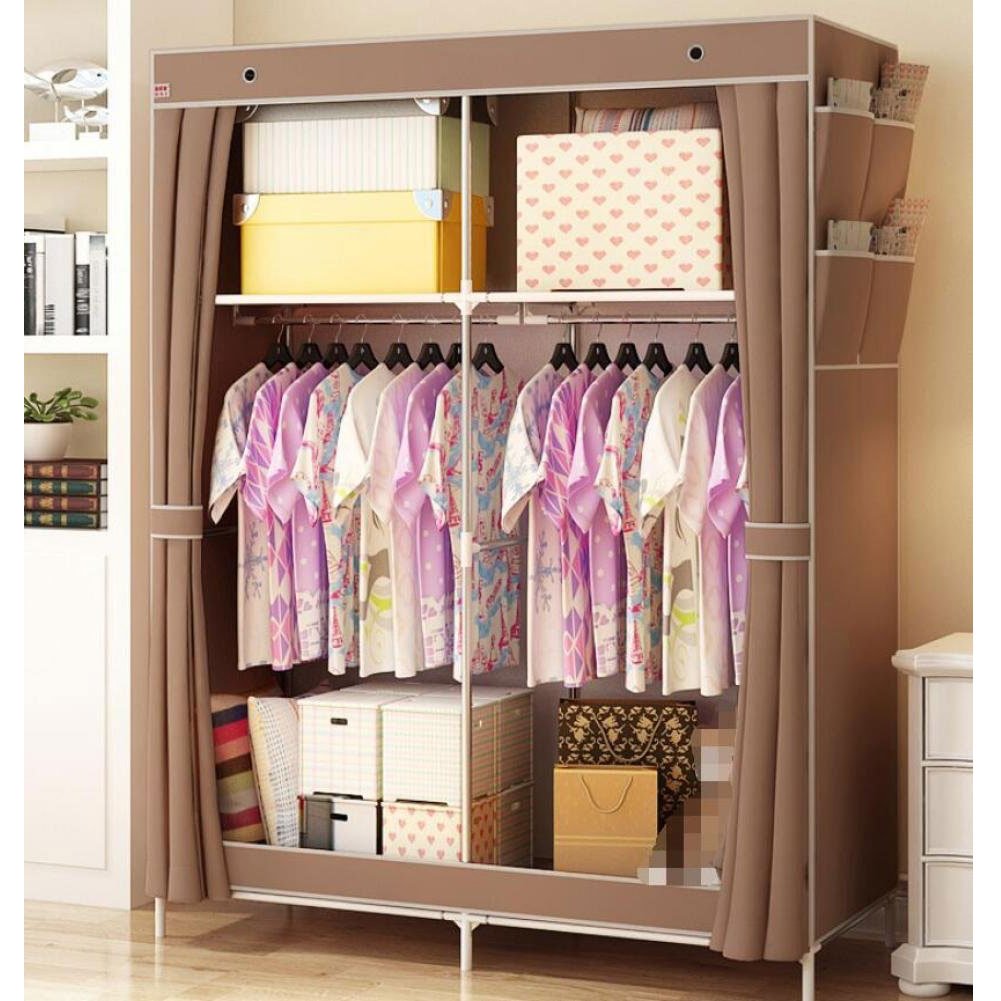 Foldable Non-Woven Fabric Clothes Storage Rack - Portable Wardrobe Organizer for Closet & Home Decor (63