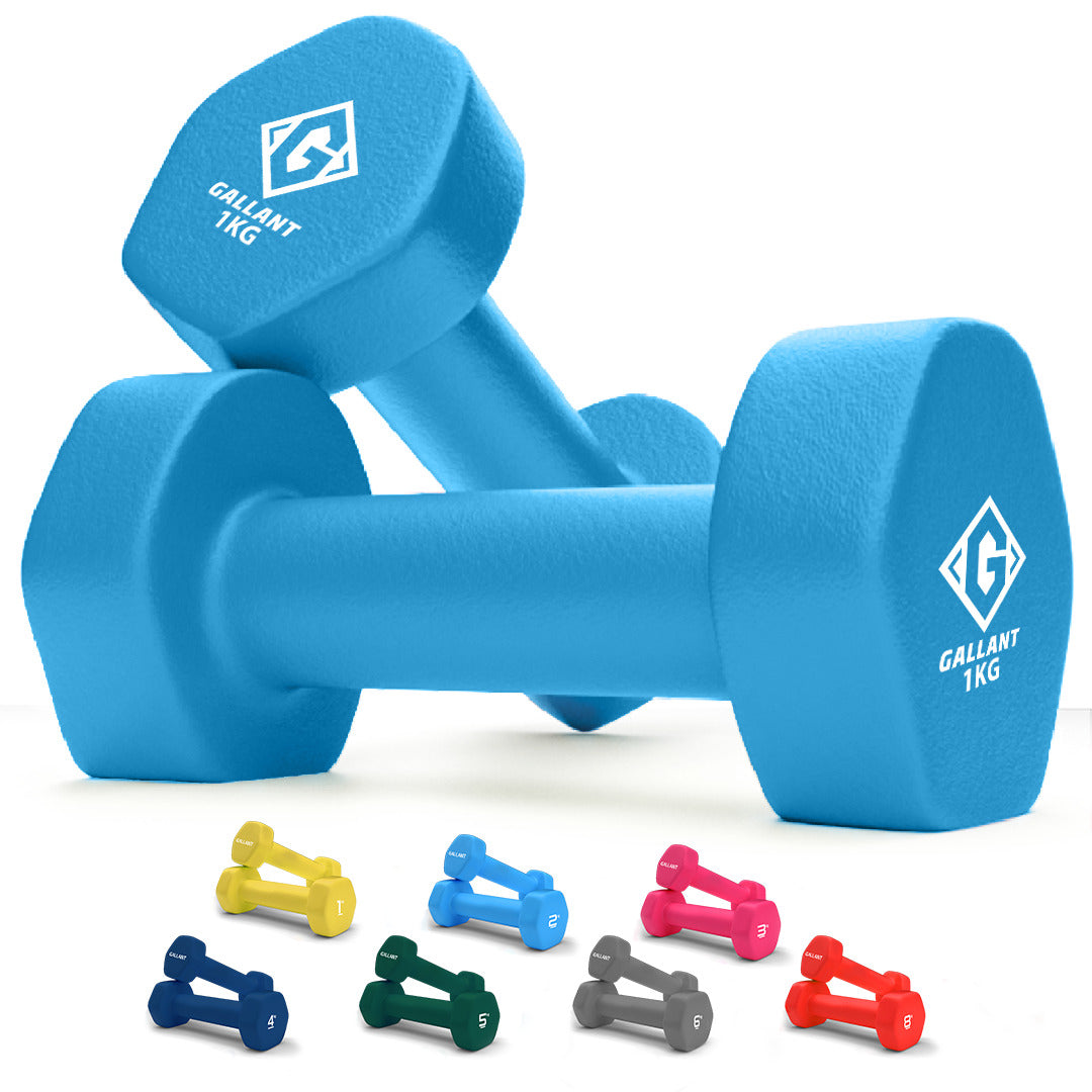 Premium Neoprene Dumbbell Set for Home Gym, Fitness & Aerobic Exercise - 2-Pack Iron Hand Weights for Strength Training, Cardio Workouts & Toning