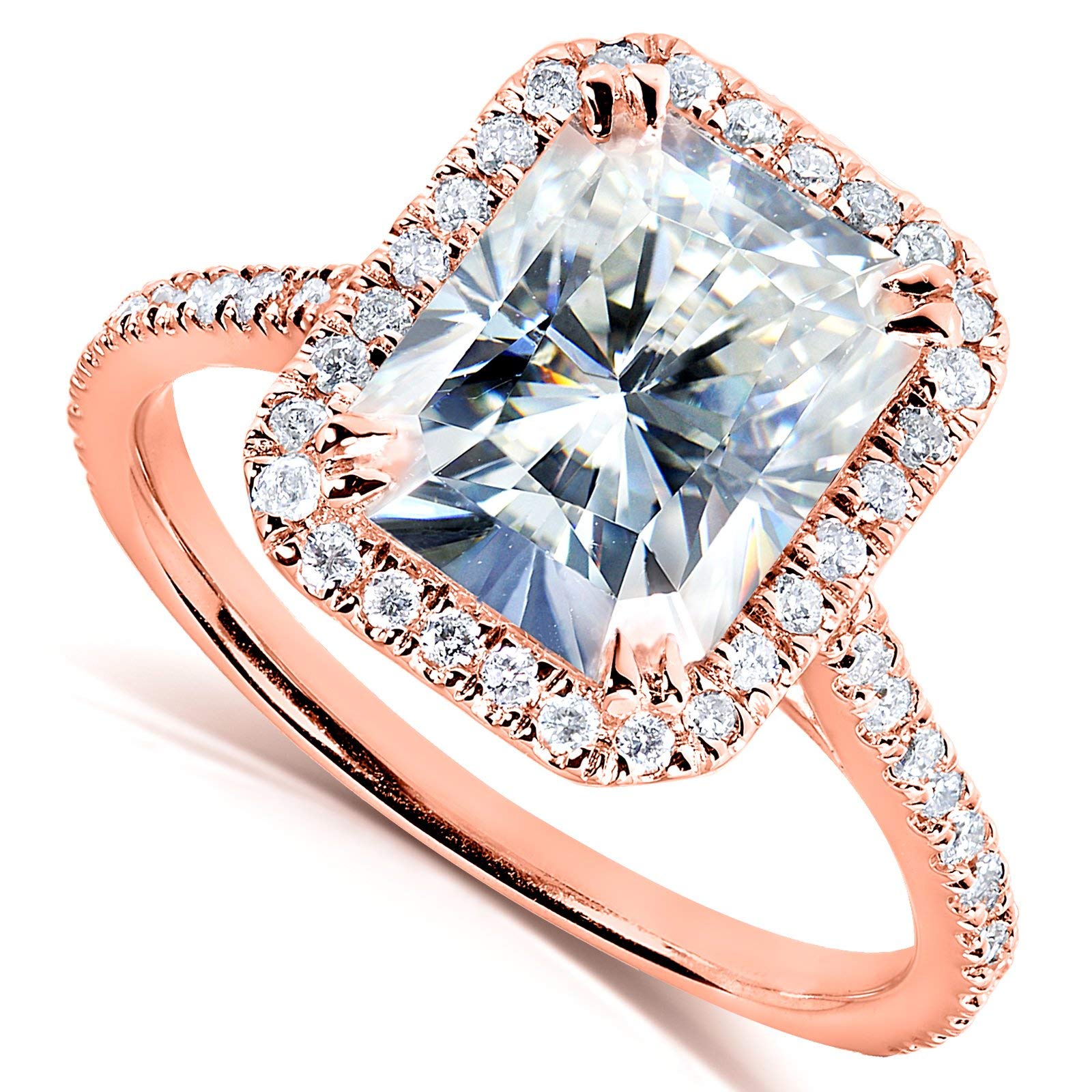 3 CTW Radiant-Cut Moissanite Engagement Ring in 14k Gold - Elegant Wedding & Proposal Jewelry for Women