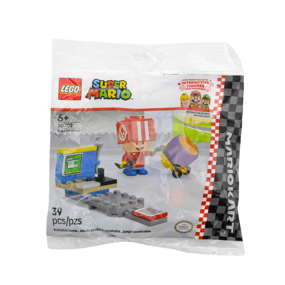 LEGO Mario Kart Toad Pit Crew 30702 Building Toy Set - Fun Racing Game for Kids & Collectors - Perfect for Playtime & Display