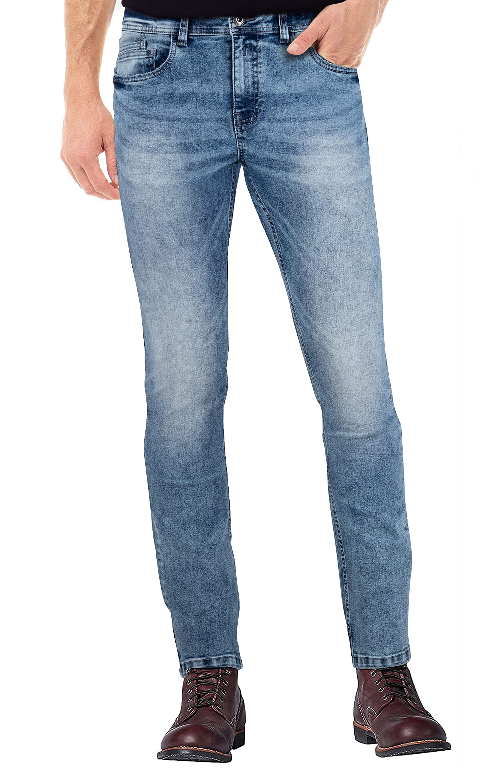 Azure Cultura Men's Skinny Stretch Jeans - Comfort Fit for Casual & Work