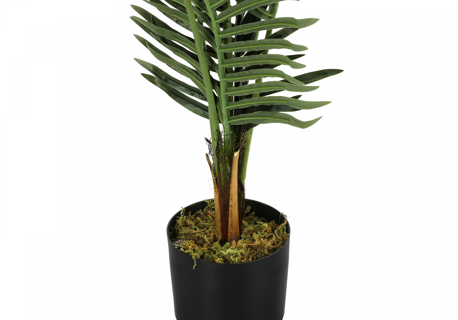 47 Inch Artificial Palm Tree with 6 Black Pots - Realistic Green Faux Plant for Home Decor, Office, Living Room, and Indoor Spaces