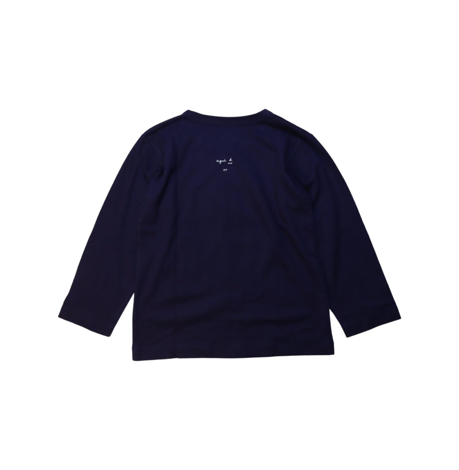 Agnes b. Long Sleeve Cotton T-Shirt for Girls 6T - Soft Casual Top for School, Playdates & Everyday Wear