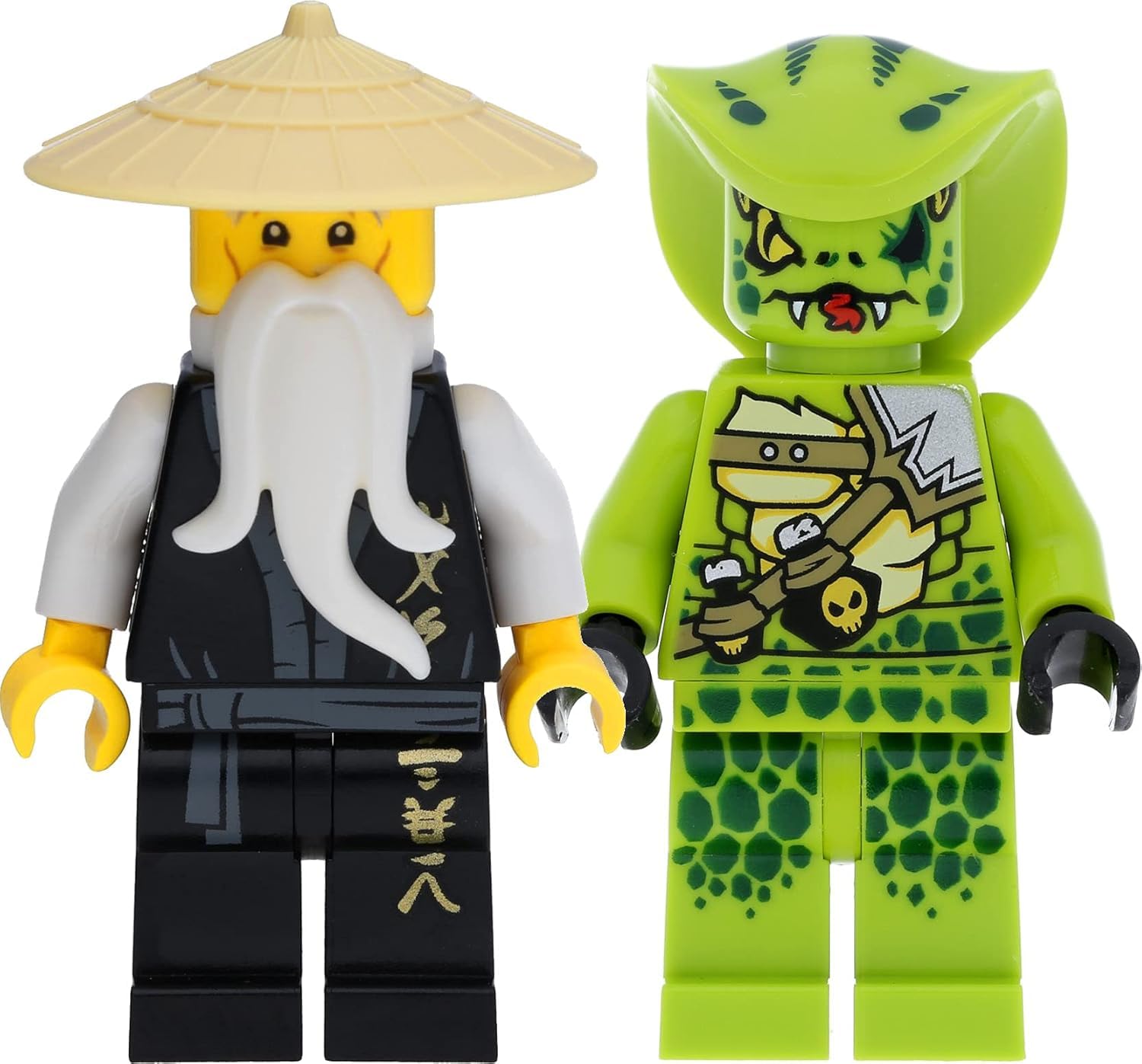 LEGO Ninjago Legacy Minifigure Set with Sensei Wu & Venomous Serpent Lasha – Collectible Action Figures for Kids & Ninja Fans | Perfect for Playtime, Display & Gifts
