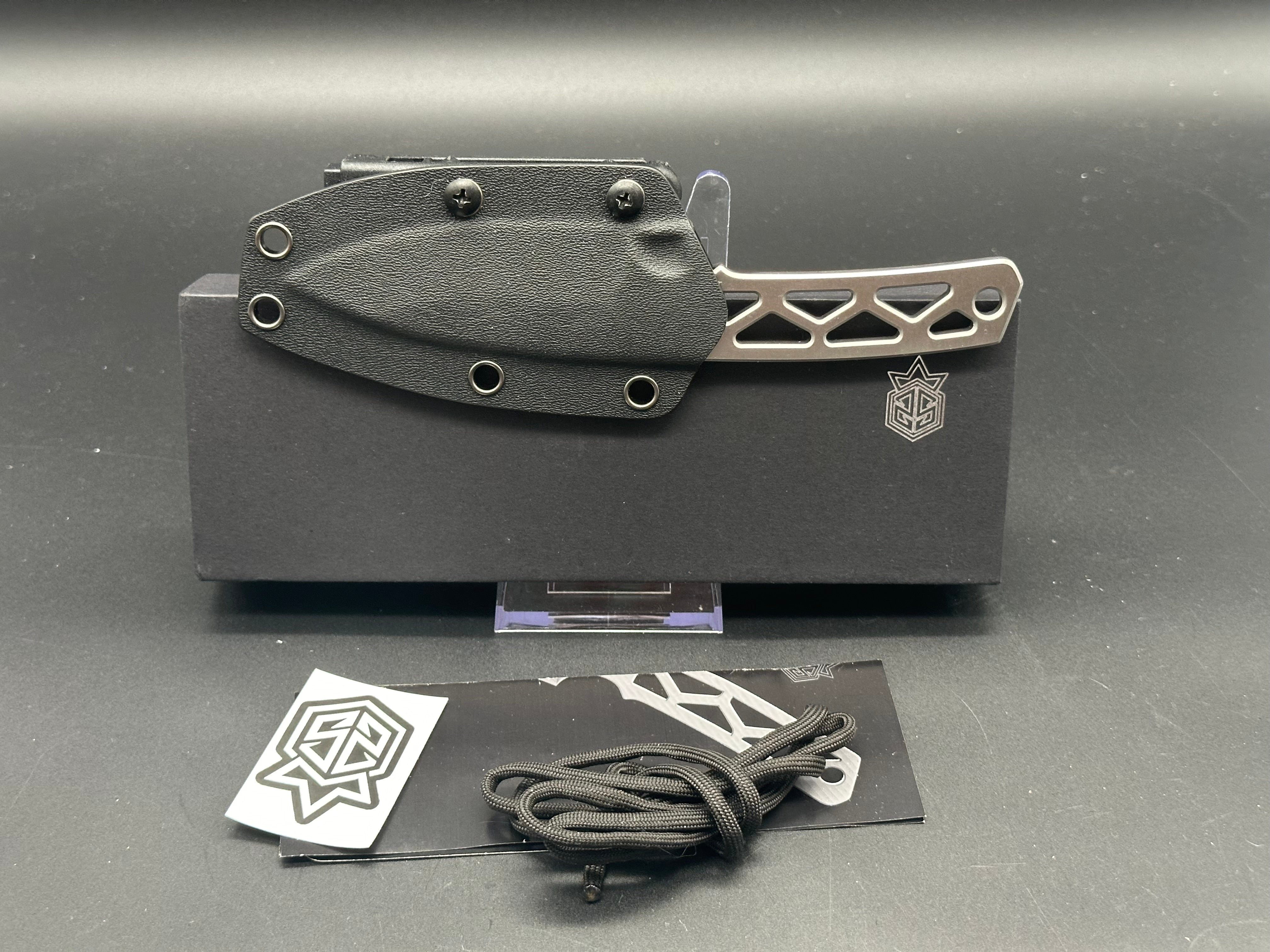 Sinners n Stone LRFT Fixed Blade Knife - M390 Steel, Stonewash Finish - Hunting, Camping, Survival, Outdoor EDC