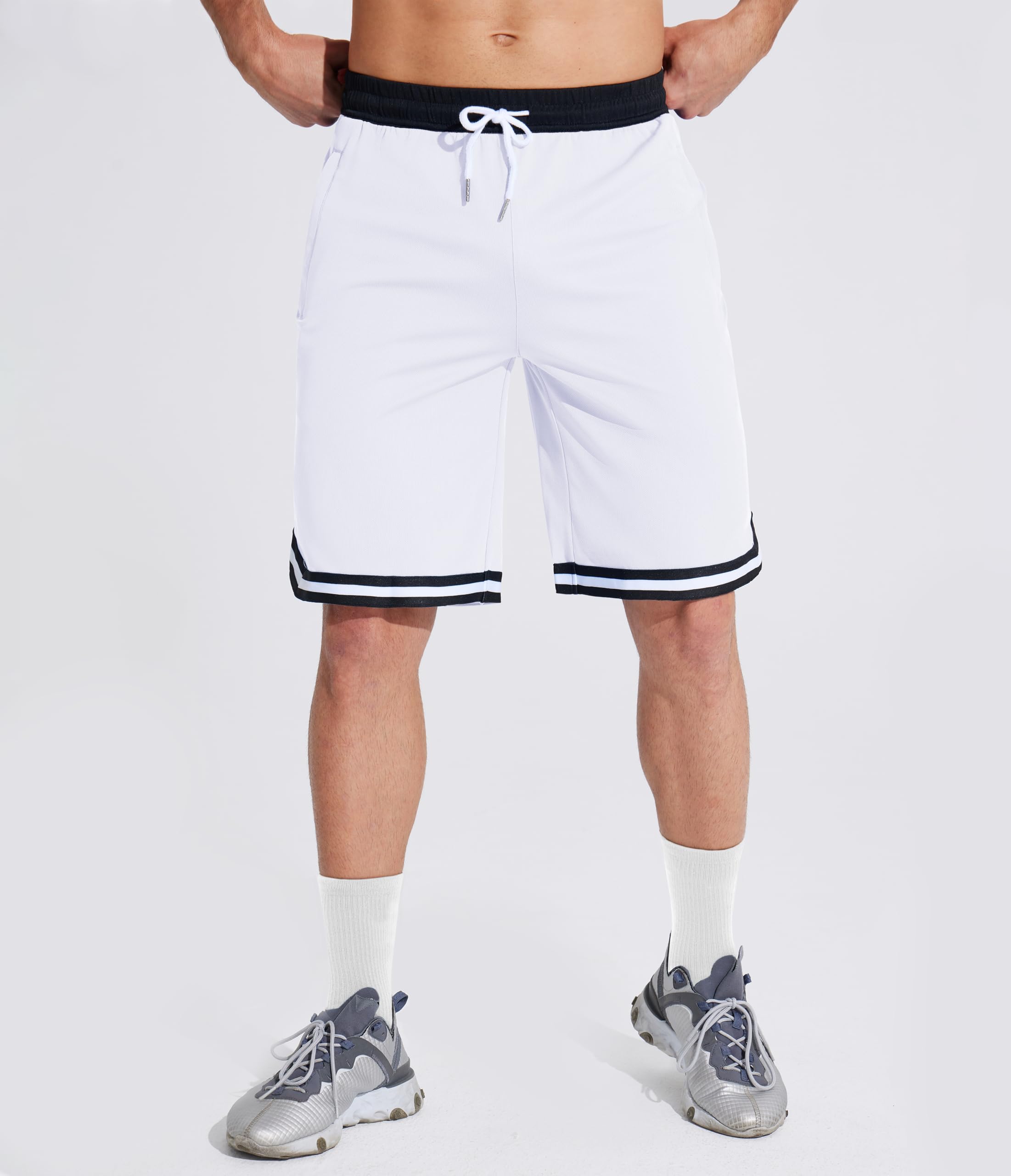 MAGCOMSEN Men's 10 Inch Athletic Shorts - Quick Dry Basketball Shorts for Gym, Running, Tennis & Workouts - Lightweight Breathable Sports Shorts for Men - Perfect for Training, Jogging & Casual Wear