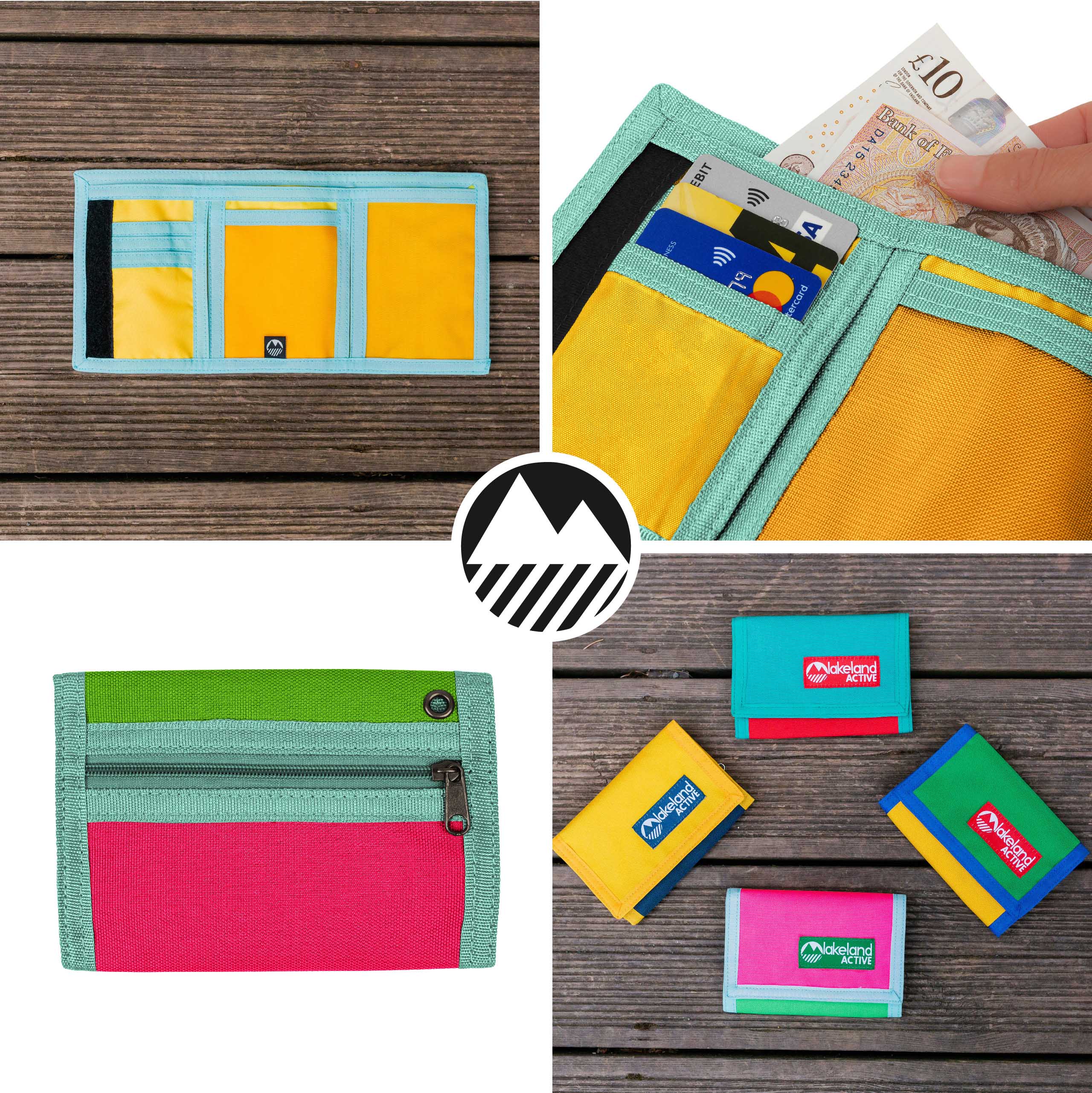 Stowbank Trifold Canvas Wallet - Colorblock Design Slim RFID Blocking Wallet for Men | Perfect for Travel, Business & Everyday Use