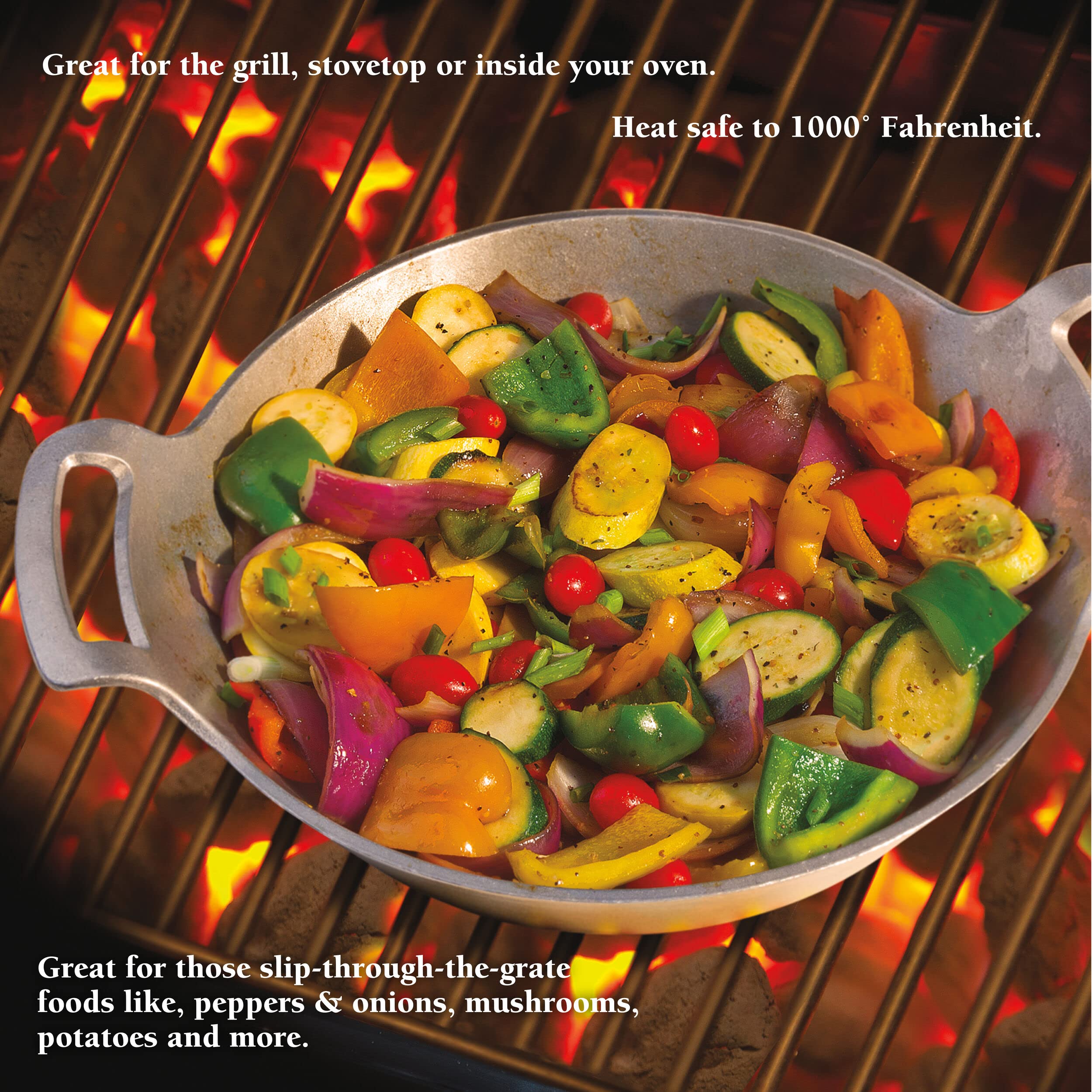 Wilton Armetale Gourmet Grillware Paella Pan - Premium Spanish Cooking Pan for Outdoor Grilling, Stovetop & Camping