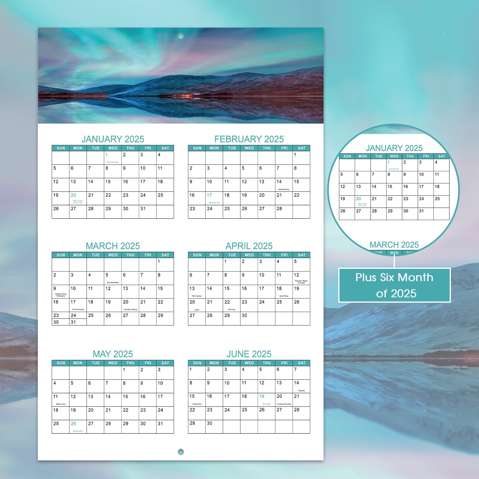 2025-2026 Wall Calendar | 18-Month Planner July 2025 to December 2026 | 8.5