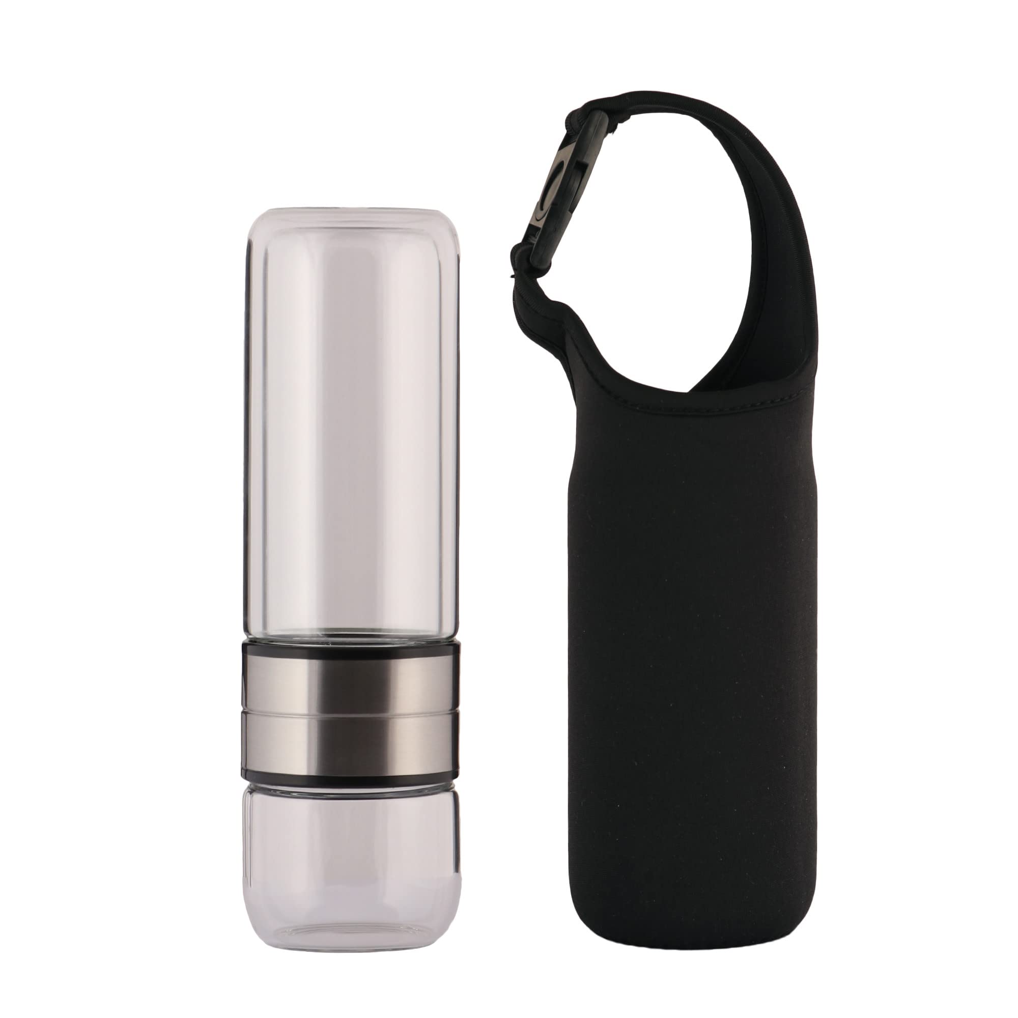 GEMHUB Crystal Water Bottle Set with Genuine Lapis Lazuli Gemstones | Gem Infused Water for Wellness & Hydration | Perfect for Yoga, Meditation & Daily Hydration