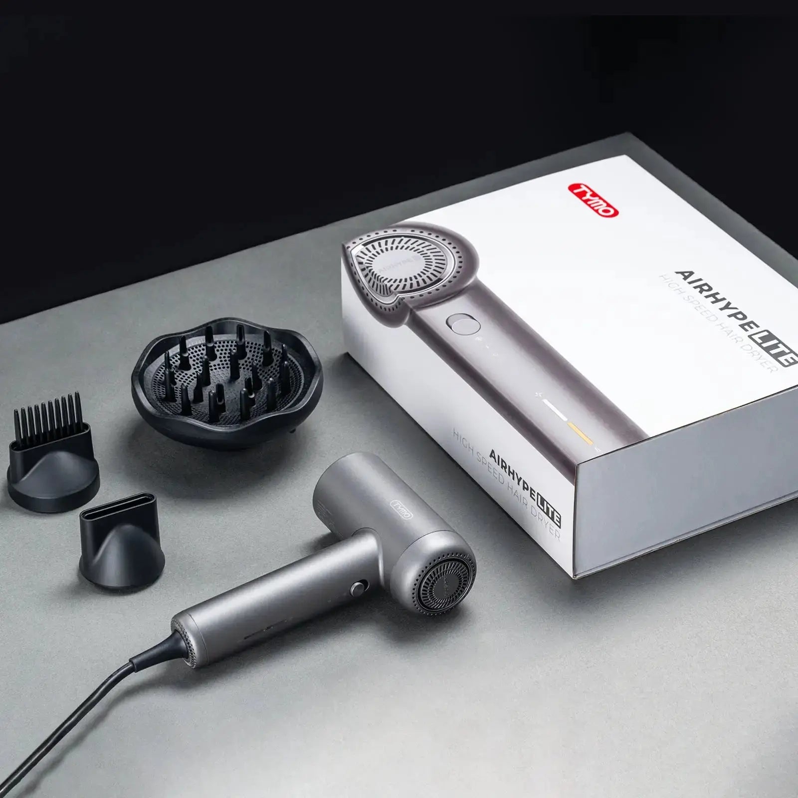 TYMO AIRHYPE LITE 3 Nozzles Professional Hair Dryer - Lightweight & Fast Drying for Salon-Quality Styling at Home | Perfect for Travel, Daily Use & Salon Professionals