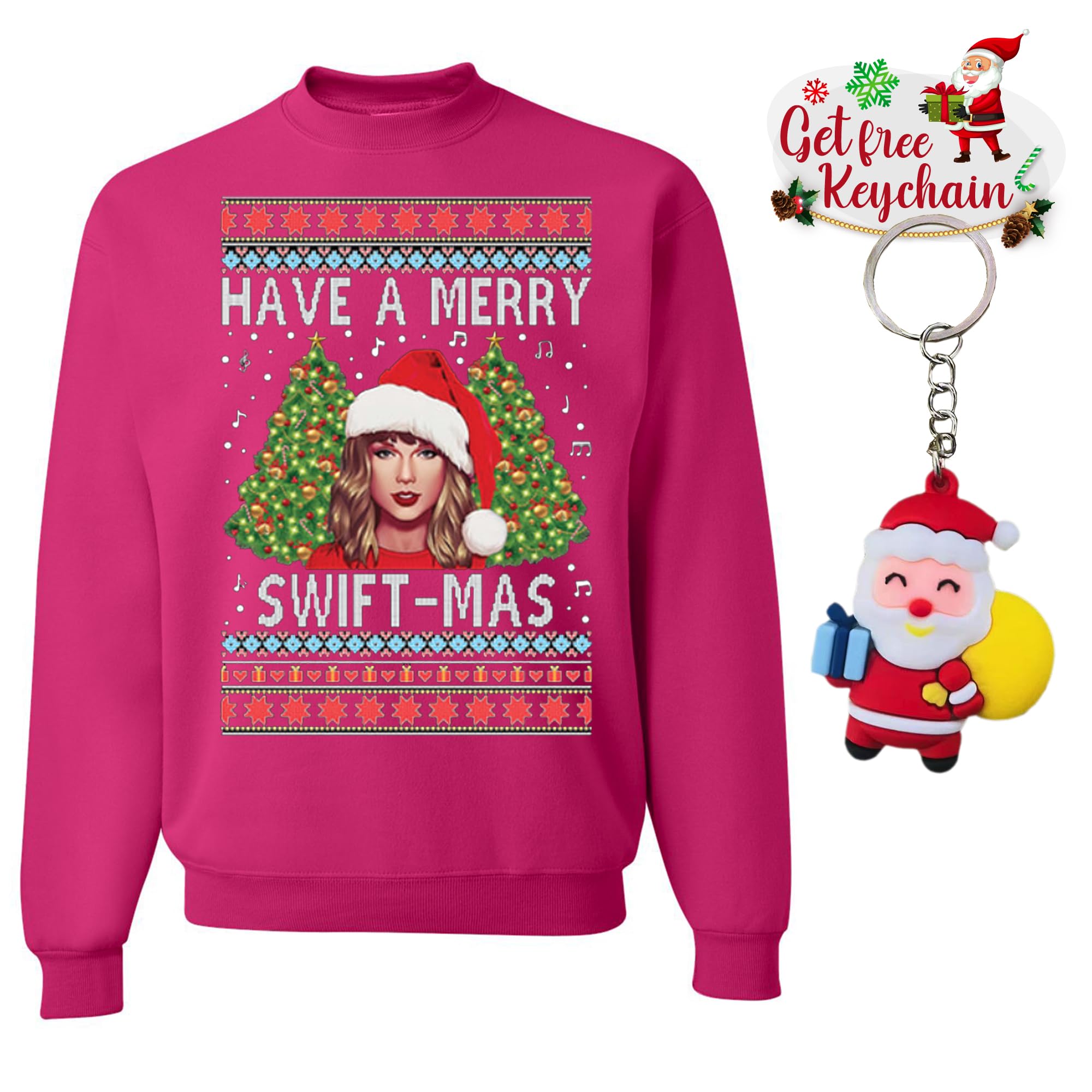 Wild Custom Apparel - Have A Merry Ugly Christmas Crewneck Sweatshirt | Festive Holiday Sweater for Christmas Parties & Family Gatherings