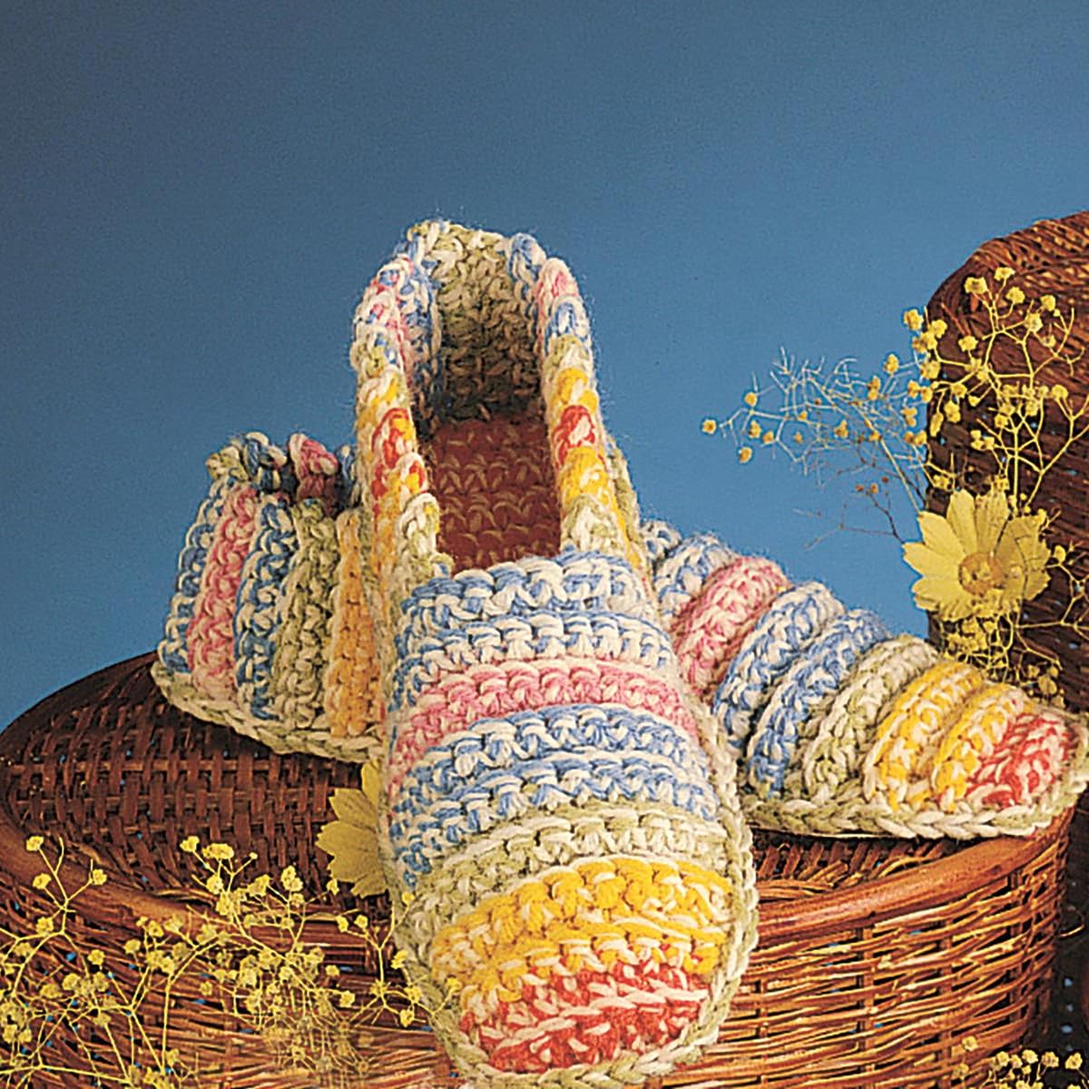 LEISURE ARTS Crochet Slippers Pattern Book for Women & Kids - Easy Stitch Guide for Beginners | DIY Home Footwear Projects & Gift Ideas