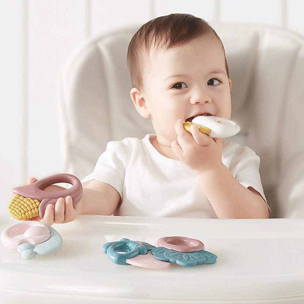 12pcs Baby Teething Toys for 6-12 Months - Safe Silicone Teethers & Chew Toys for Soothing Sore Gums | Perfect Infant Teething Supplies & Developmental Toys for Home, Travel & Daycare Use