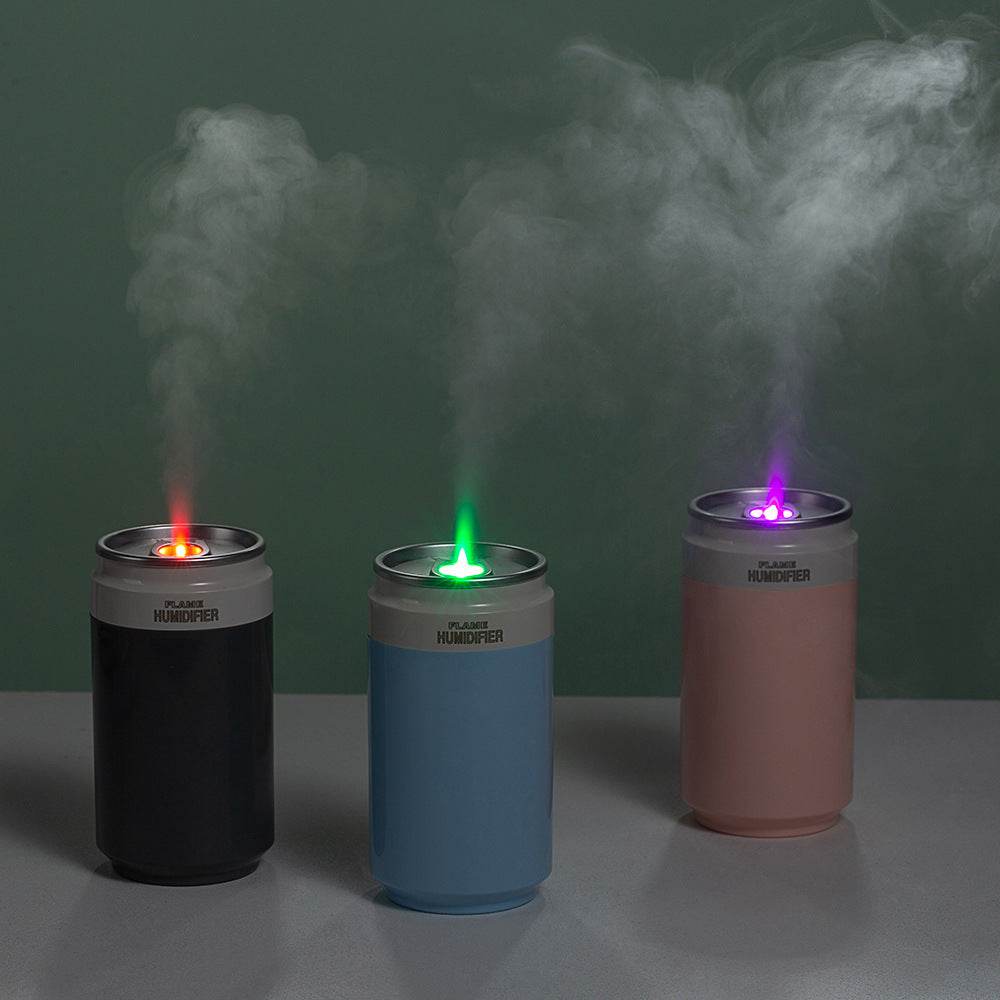 Wireless Can-Shaped Car Humidifier - Portable USB Air Humidifier for Vehicles, Office & Home | Compact Travel Humidifier for Dry Air Relief