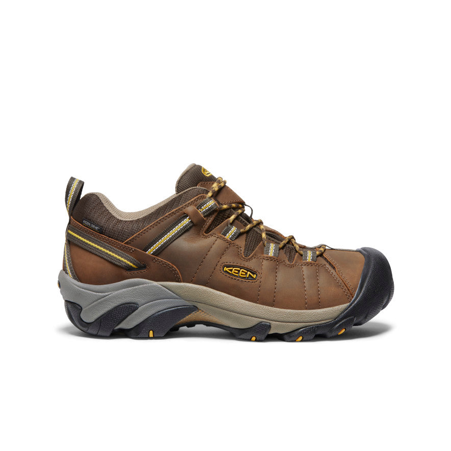 Men's KEEN Targhee II Waterproof Hiking Boots - Cascade Brown/Golden Yellow - Lightweight & Durable for Outdoor Adventures, Trail Running & Camping