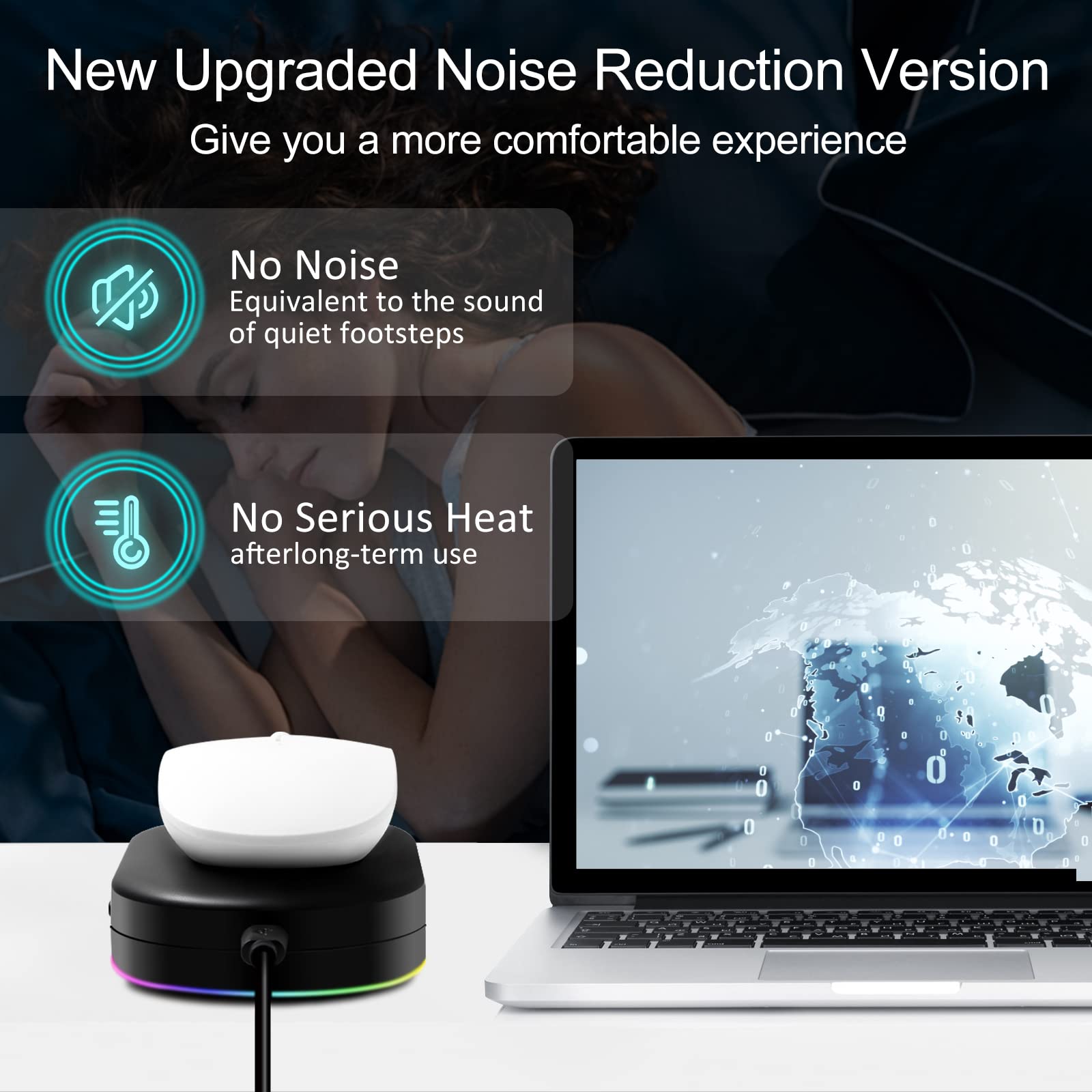 Undetectable Mouse Jiggler with RGB Lights - USB-Powered Computer Mouse Mover to Prevent Sleep Mode | Perfect for Remote Work, Online Meetings & Presentations