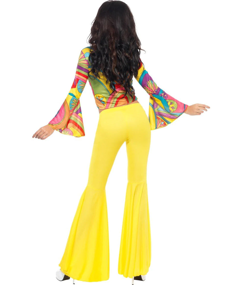 70s Fever Groovy Babe Women's Costume - Retro 70s Hippie Disco Outfit for Halloween, Theme Parties & Vintage Dress Up