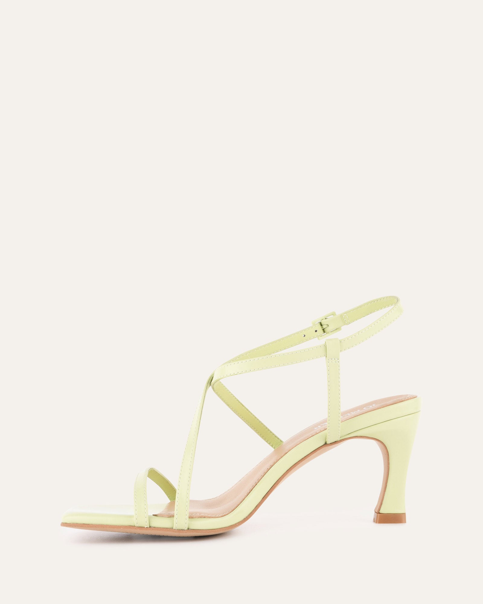 JOCKEY Women's High Heel Sandals - Honeydew Green Leather Strappy Heels for Summer, Beach, and Party Wear | Comfortable & Stylish Dress Shoes