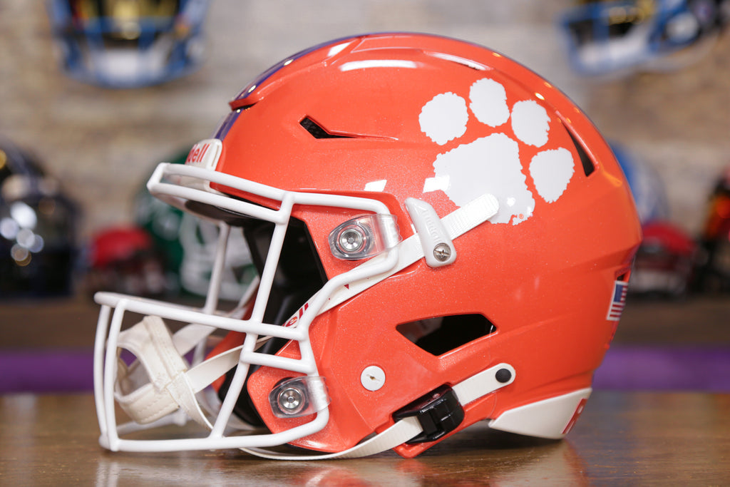 Clemson Tigers Riddell SpeedFlex Authentic Football Helmet - Official NCAA Football Gear for Players & Fans - Perfect for Game Day, Collecting & Sports Decor