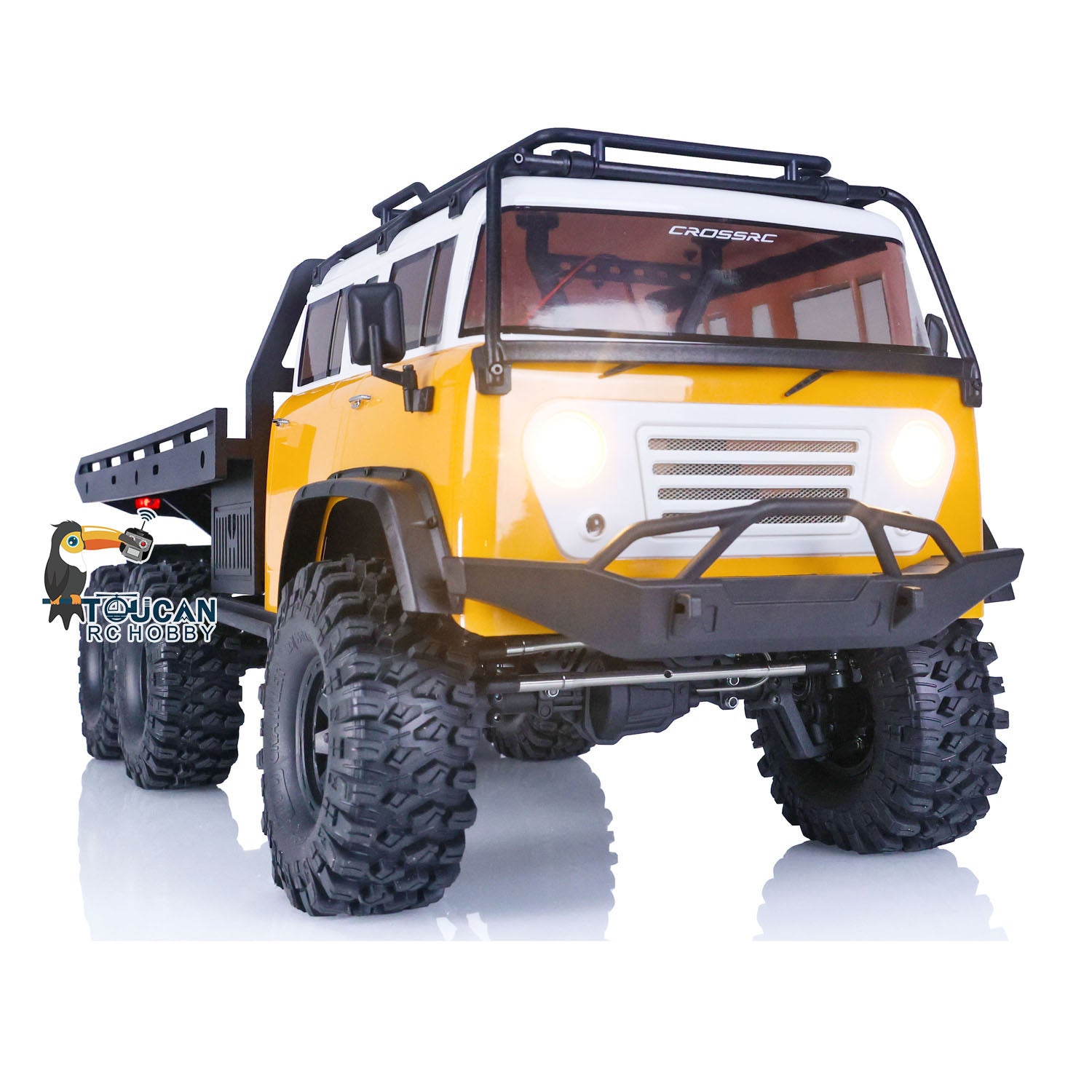CrossRC 1/10 JT6 6WD 6X6 RC Rock Crawler Truck - 2.4GHz Remote Control Off-Road Vehicle with PNP ESC, Motor, Servo & LED Lights (US Stock) - Perfect for Trail Crawling, Off-Road Adventures and DIY RC Enthusiasts