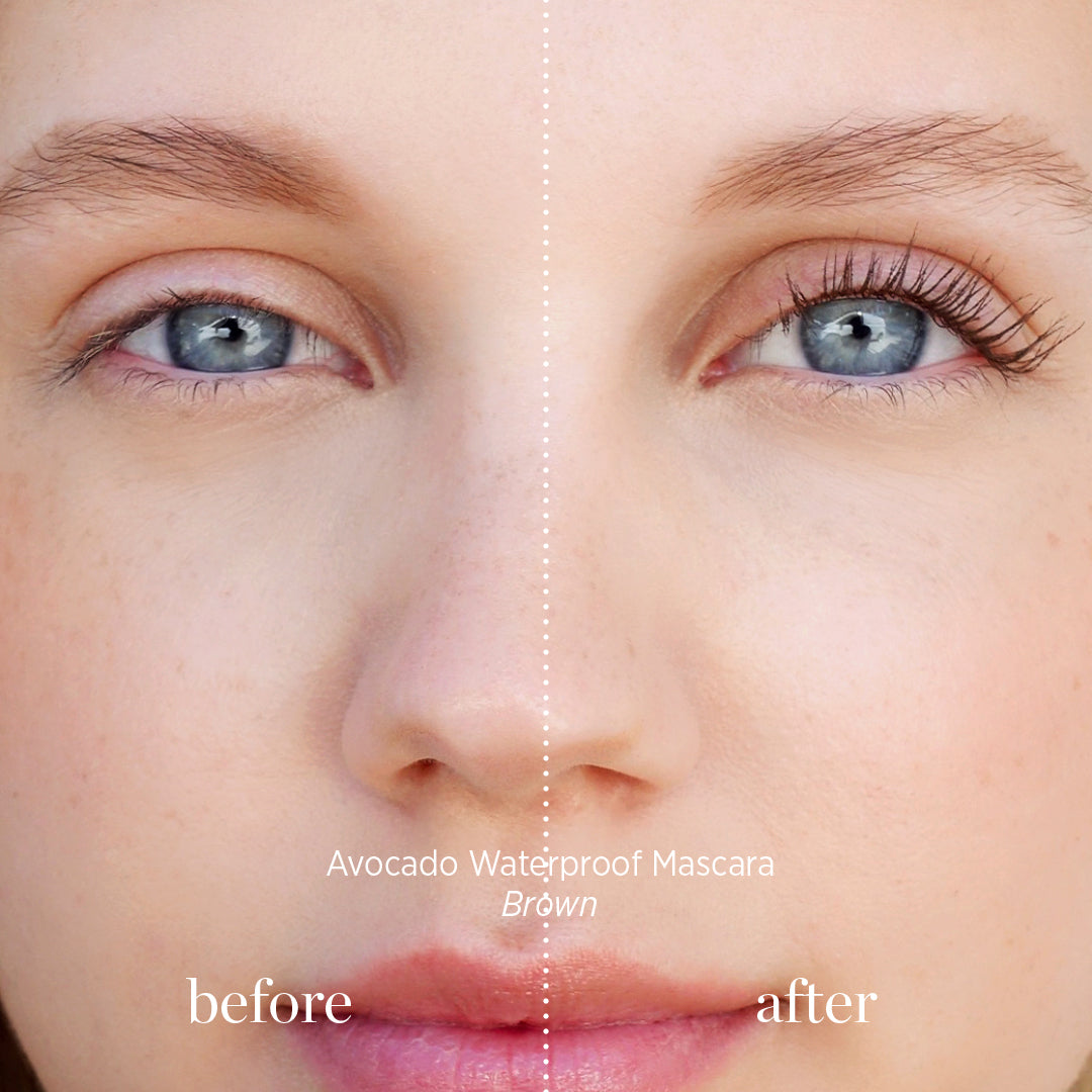 Long-Lasting Waterproof Avocado Mascara - Smudge-Proof & Volumizing for Swimming, Gym & Rainy Days