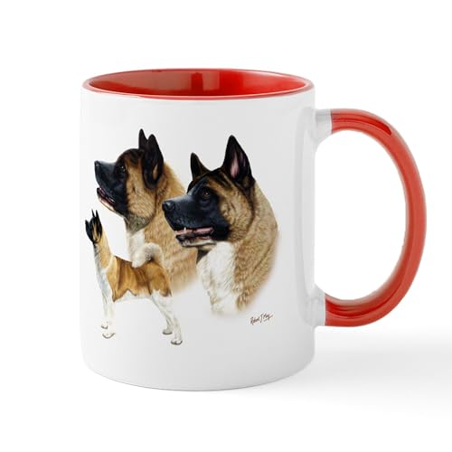 White/Red Inside - Akita Mug