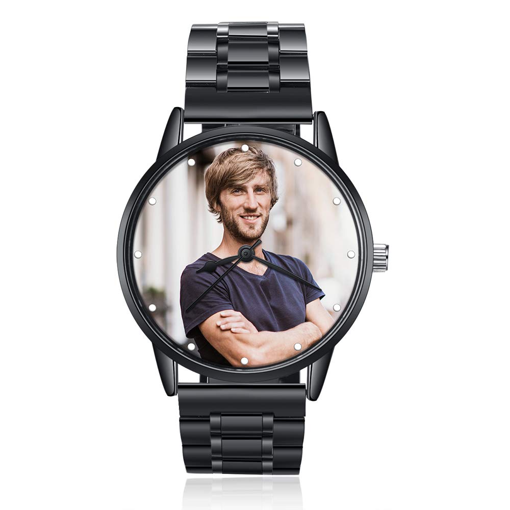 Custom Photo Watch for Men & Women - Personalized Engraved Band - Perfect Birthday Gift for Loved Ones