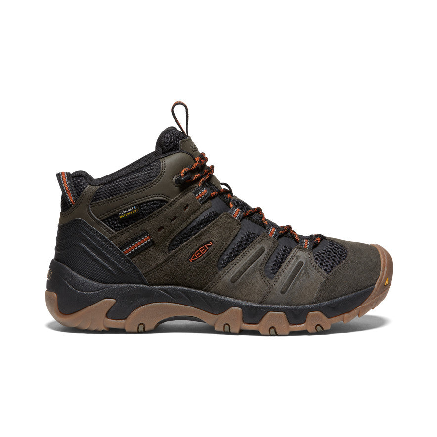 Waterproof Hiking Boots for Men - Lightweight & Durable Outdoor Shoes | Black Olive/Fossil Orange | Perfect for Trekking, Camping & Mountain Climbing