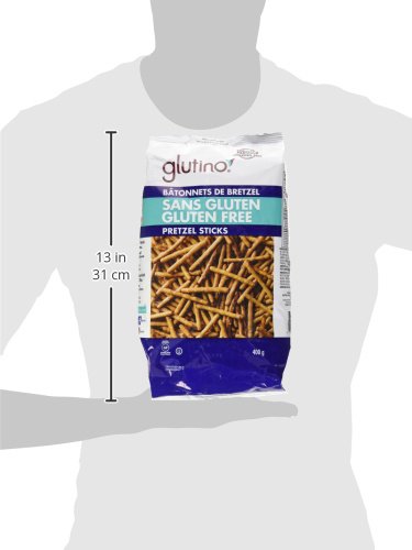Glutino Gluten Free Pretzel Sticks - 14.1 oz (400g) Crunchy Snack for Parties, School Lunches & Healthy On-the-Go Snacking