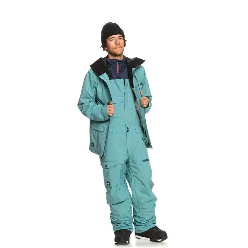 Quiksilver Men's Entero Snow Utility Jacket - Waterproof Winter Coat for Skiing & Snowboarding - Verde Agua Color