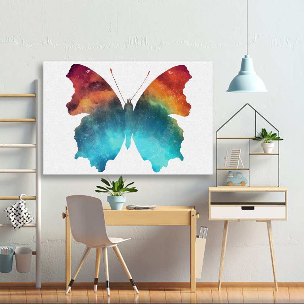Beautiful Butterfly Giclee Canvas Wall Art - 16x24 Inches, Vibrant Home Decor for Bedroom, Living Room, Office, and Nursery