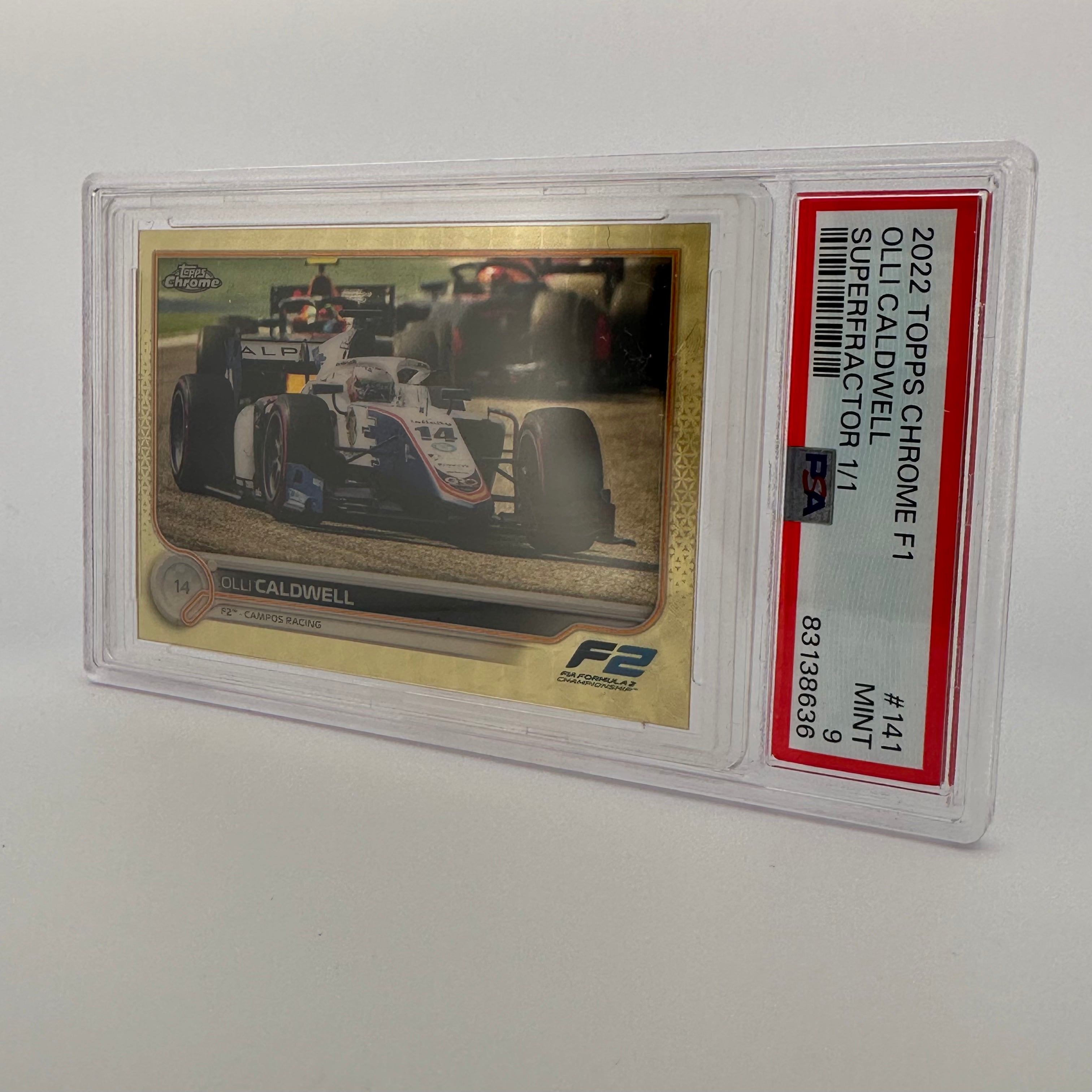 PSA 9 1/1 Olli Caldwell #141 Superfractor - Rare Trading Card for Collectors & Investors - Perfect for Sports Memorabilia Displays & Auctions