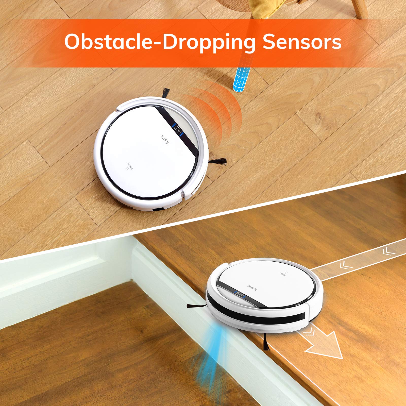 ILIFE V3s Pro Robot Vacuum Cleaner with Tangle-Free Suction | Slim, Self-Charging Robotic Vacuum | Daily Schedule Cleaning | Ideal for Pet Hair, Hard Floors & Low Pile Carpets | Pearl White | Perfect for Smart Home Cleaning & Pet Owners