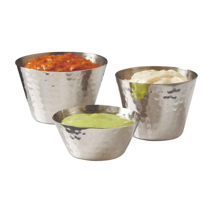 American Metalcraft HAMSC4 Stainless Steel Hammered Sauce Cup, 4 oz - Durable & Elegant Condiment Dish for Restaurants, Catering & Home Use - Perfect for Sauces, Dressings, Dips & Small Serving Needs