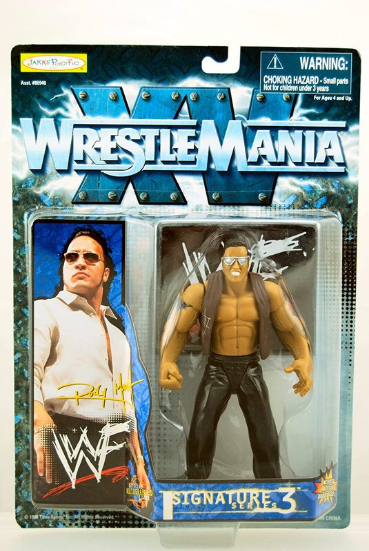 1999 WWF Jakks Pacific Signature Series 3 The Rock Action Figure - Collectible Wrestling Toy for Fans & Display - Perfect for WWE Memorabilia Collections & Nostalgic Gift Giving