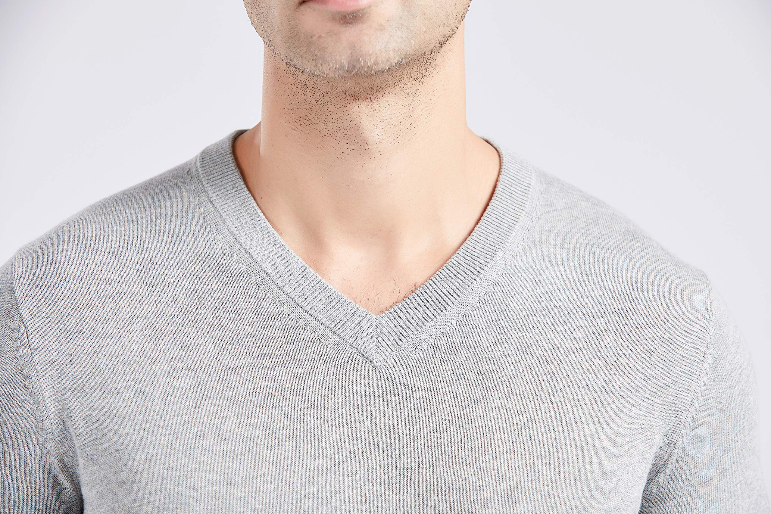 Gilboa Men's 100% Cotton V-Neck Sweater - Soft & Comfortable Pullover for Casual Wear - Perfect for Office, Outings & Layering | Black