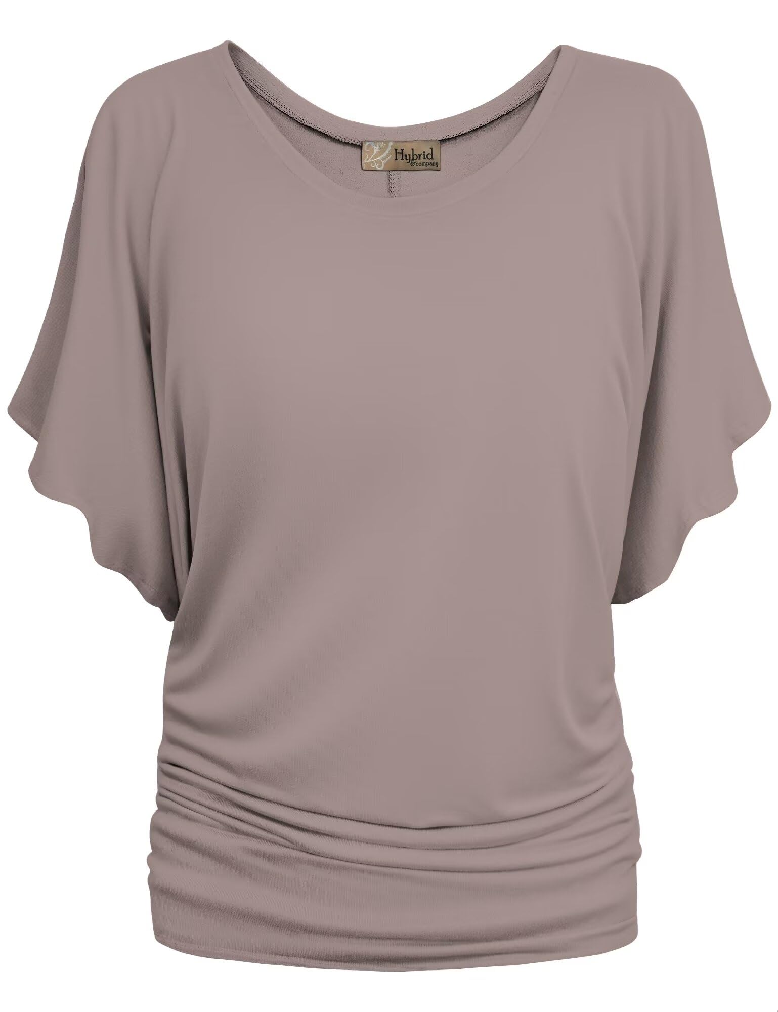 Hybrid & Company Women's Super Comfy Boat Neck Dolman Top Shirt - Soft Stretchy Casual Blouse for Everyday Wear, Work & Weekend Outfits
