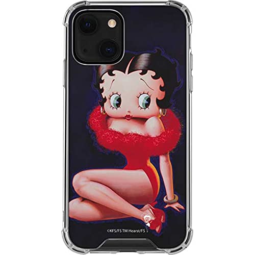 Skinit Clear iPhone 13 Case with Officially Licensed Betty Boop Red Dress Design - Slim Protective Cover for Everyday Use & Fashion Statement