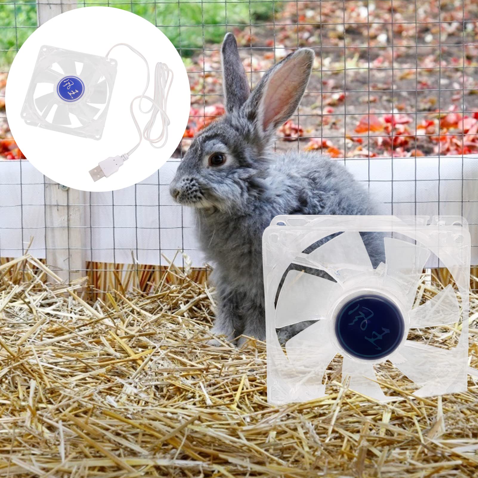 IPetboom USB-Powered Mini Cooling Fan for Hamster Cages - Portable Pet Cooling Fan with Adjustable Speed, Quiet Operation for Small Animals - Perfect for Hamster Habitats, Rabbit Hutches & Small Pet Cages