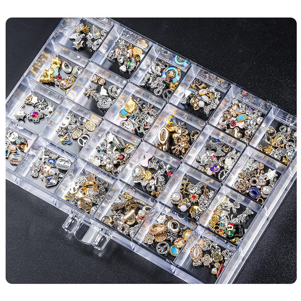 72 Grids Clear Acrylic Storage Box with 3 Drawers - Transparent Craft Organizer for Art Supplies, Painting Tools, Nail Tips, Beads, Earrings & Jewelry | Perfect for DIY Projects, Home Office & Craft Room Organization