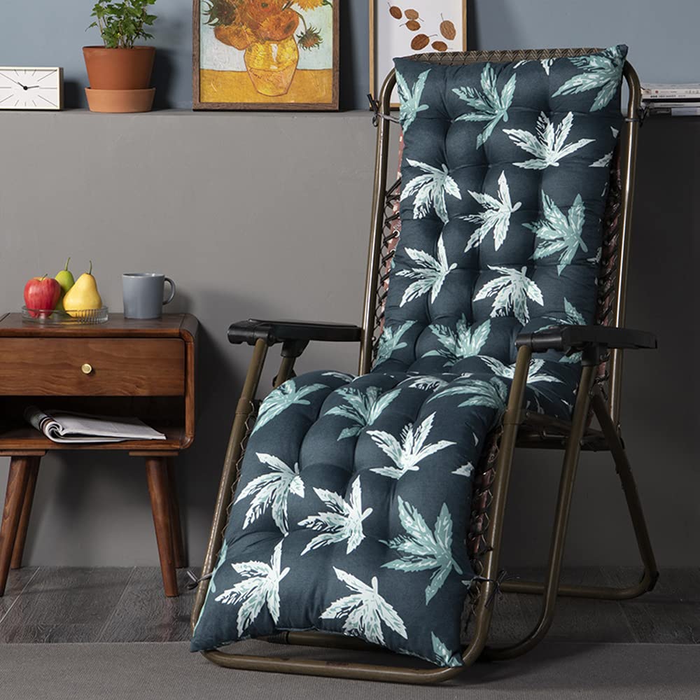 Fuomomo Patio Chaise Lounger Cushion - Thick Padded Seat Cushion for Reclining Chair & Rocking Chair with Secure Ties, Soft & Comfortable 21x61 Inches - Perfect for Outdoor Relaxation by Pool, Garden or Patio
